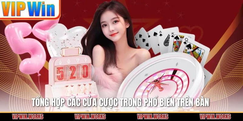 Tổng hợp các cửa cược trong phổ biến trên bàn